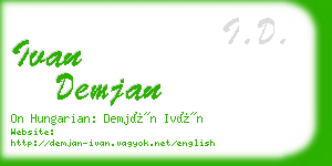 ivan demjan business card